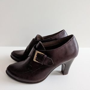 Aerosoles Nostalgic Heeled Loafers Burgundy 7